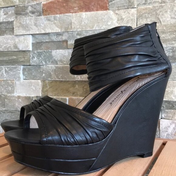 Modern Vintage Martine Ankle Strap Wedge Sandal - Picture 2 of 8